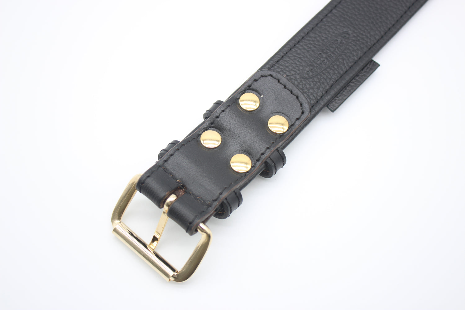 FinestPaw_Halsband_Klassik_Premium_schwarz_xxl_gold_back