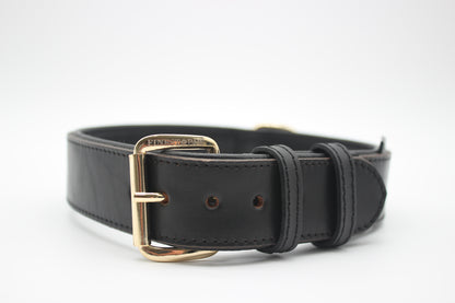 FinestPaw_Halsband_Klassik_Premium_schwarz_xxl_gold_front