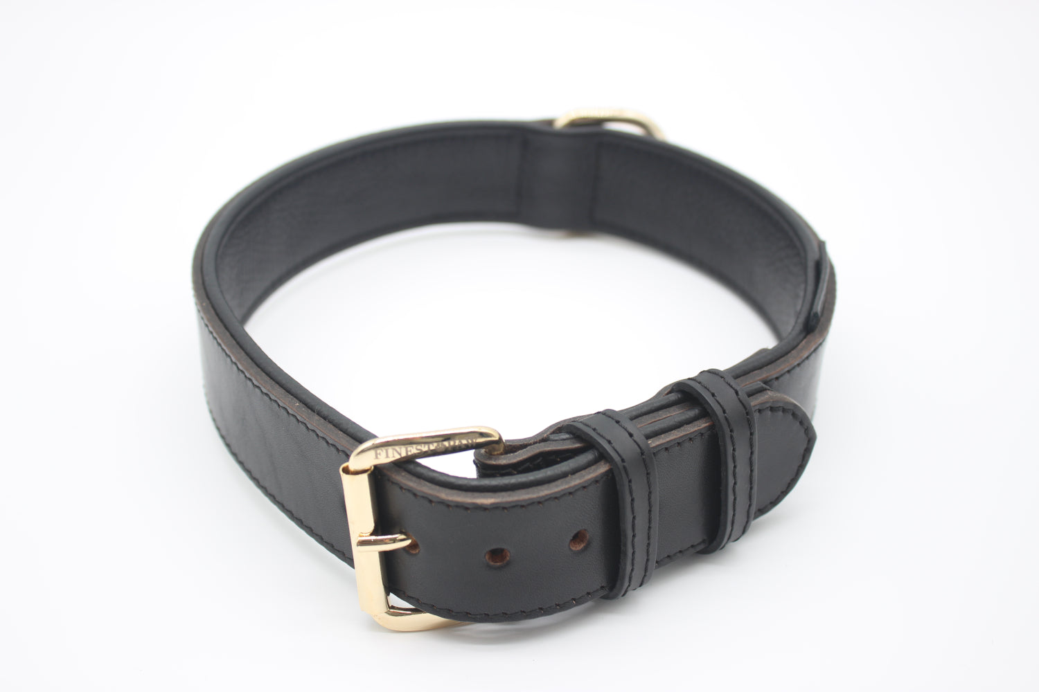 FinestPaw_Halsband_Klassik_Premium_schwarz_xxl_gold_oben