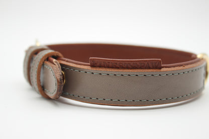 FinestPaw_Halsband_Klassik_Premium_taupe_m_all_logo