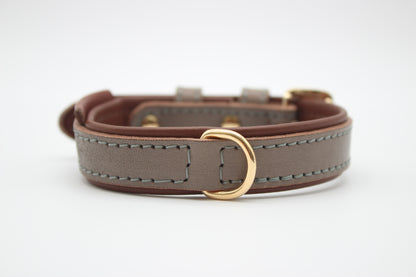 FinestPaw_Halsband_Klassik_Premium_taupe_xs_gold_dring