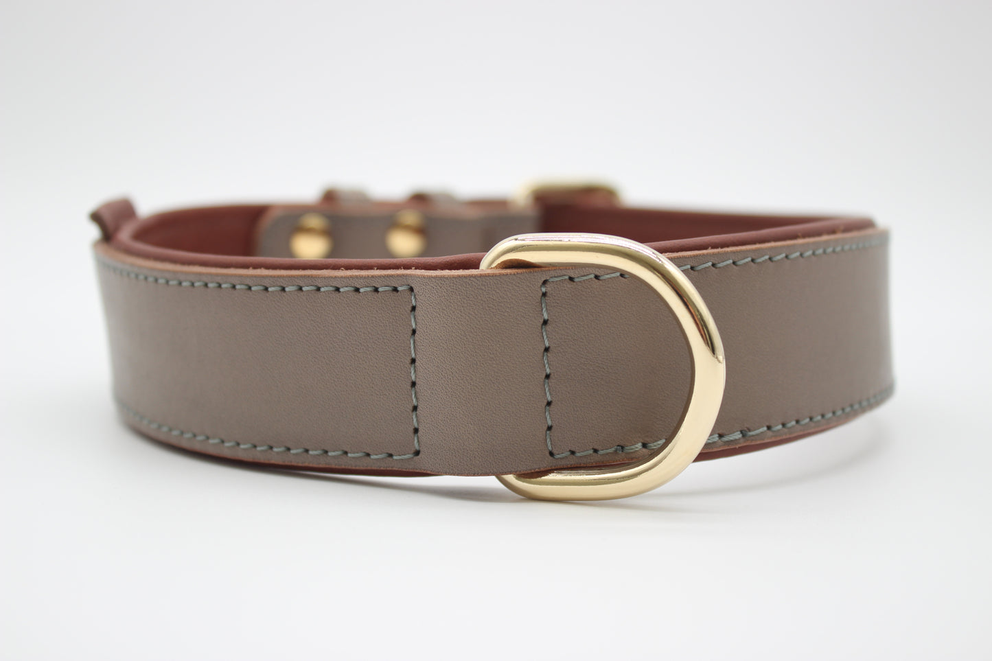 FinestPaw_Halsband_Klassik_Premium_taupe_xxl_gold_dring