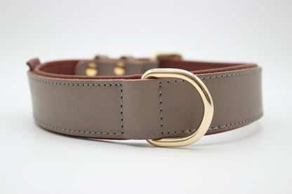 FinestPaw_Halsband_Klassik_Premium_taupe_xxl_gold_dring