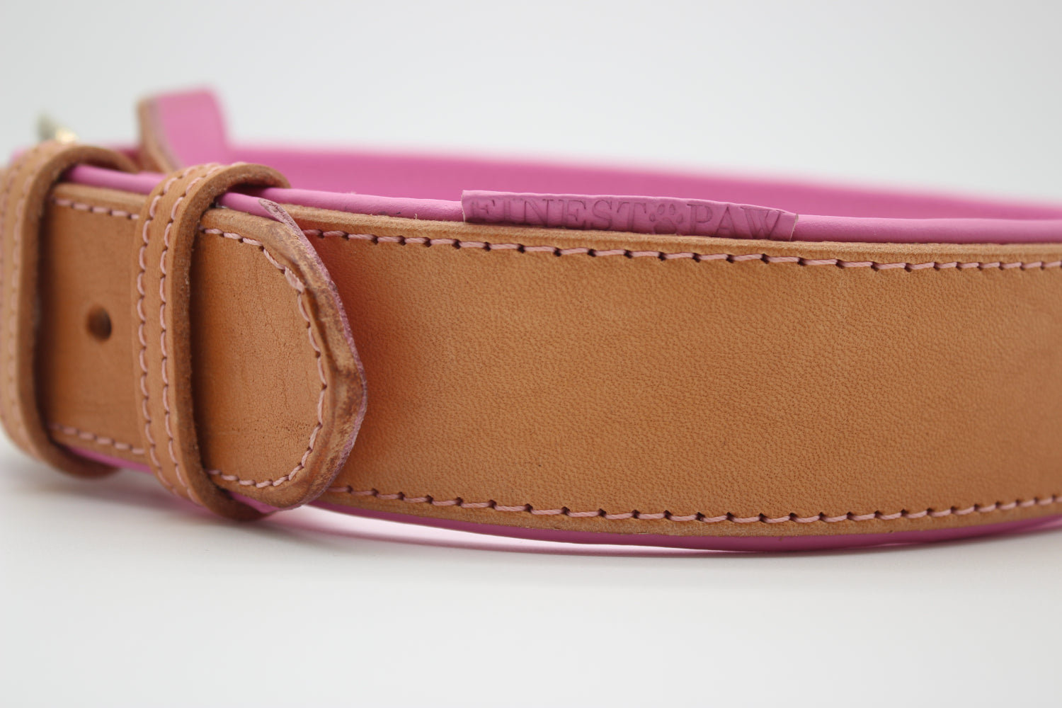 FinestPaw_Halsband_Soft_Komfort_beige-rosa_xxl_all_logo