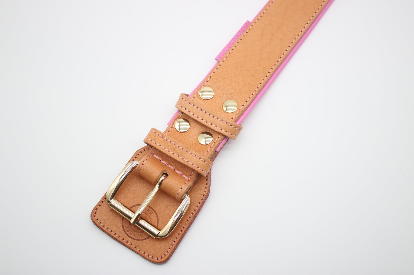 FinestPaw_Halsband_Soft_Komfort_beige-rosa_xxl_gold_schnalle