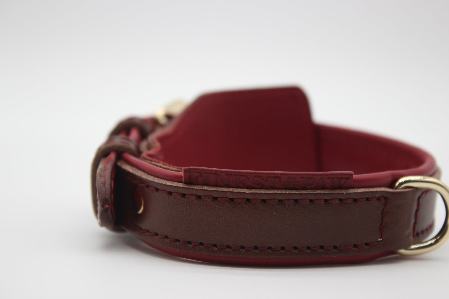 FinestPaw_Halsband_Soft_Komfort_braun-bordeaux_xs_all_logo
