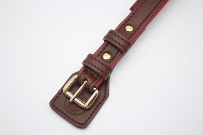 FinestPaw_Halsband_Soft_Komfort_braun-bordeaux_xs_gold_schnalle