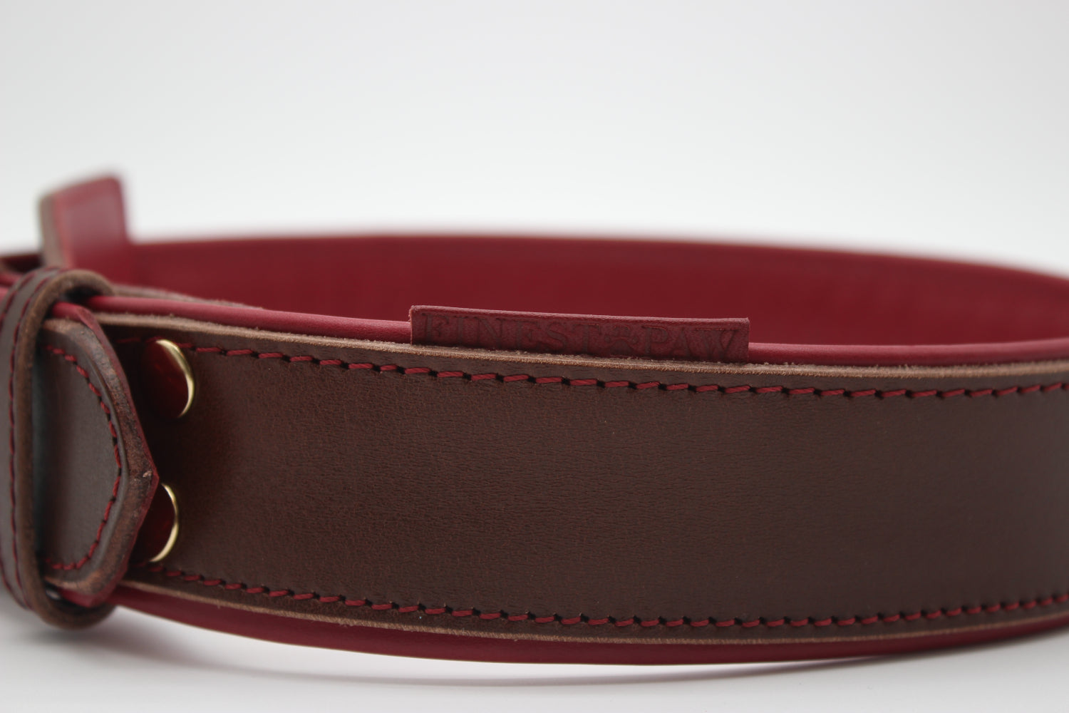 FinestPaw_Halsband_Soft_Komfort_braun-bordeaux_xxl_all_logo