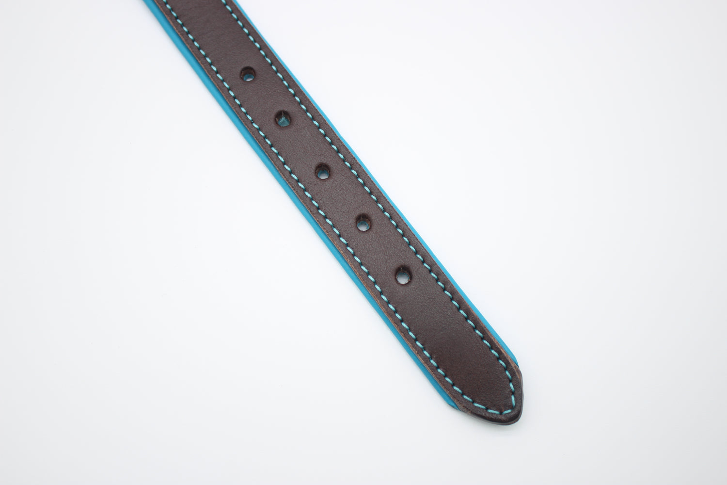 FinestPaw_Halsband_Soft_Komfort_braun-tuerkis_m_all_loecher