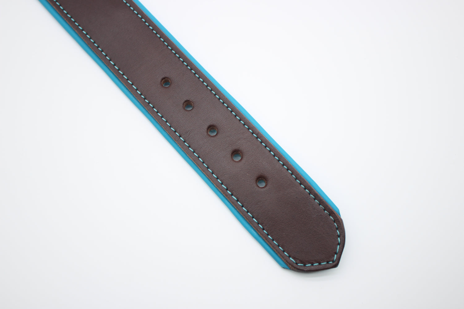 FinestPaw_Halsband_Soft_Komfort_braun-tuerkis_xxl_all_loecher