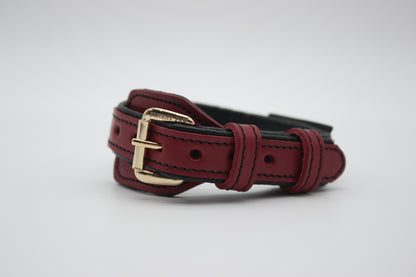 FinestPaw_Halsband_Soft_Komfort_rot-schwarz_xs_gold_front