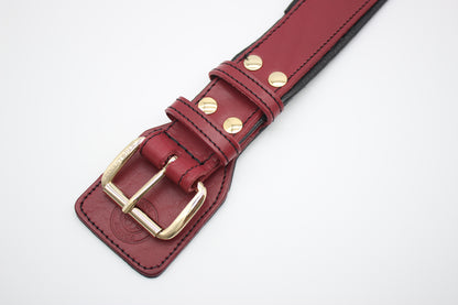 FinestPaw_Halsband_Soft_Komfort_rot-schwarz_xxl_gold_schnalle