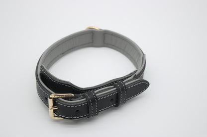 FinestPaw_Halsband_Soft_Komfort_schwarz-grau_m_all_oben