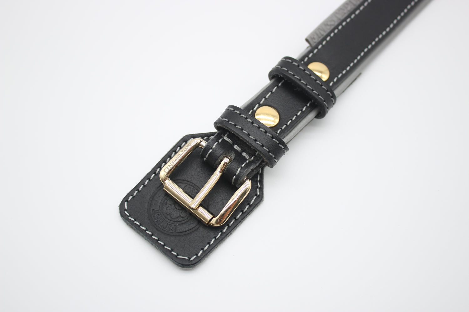 FinestPaw_Halsband_Soft_Komfort_schwarz-grau_xs_gold_schnalle