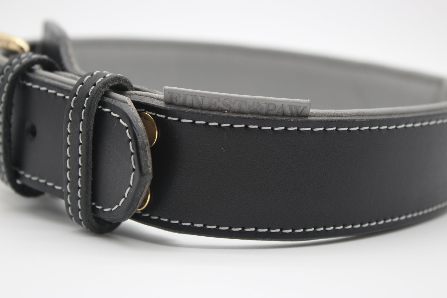 FinestPaw_Halsband_Soft_Komfort_schwarz-grau_xxl_all_logo