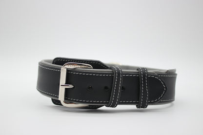 FinestPaw_Halsband_Soft_Komfort_schwarz-grau_xxl_silber_front