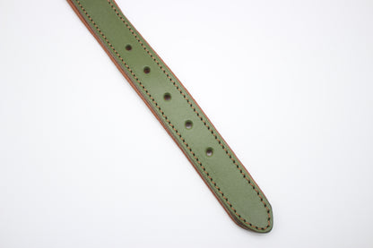 FinestPaw_Halsband_Soft_Komfort_waldgruen-cognac_m_all_loecher