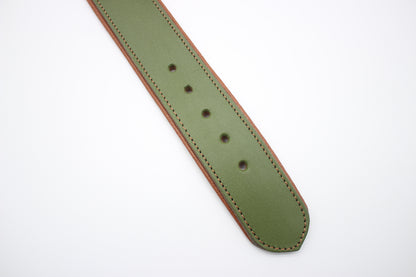 FinestPaw_Halsband_Soft_Komfort_waldgruen-cognac_xxl_all_loecher
