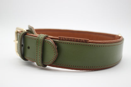 FinestPaw_Halsband_Soft_Komfort_waldgruen-cognac_xxl_all_logo