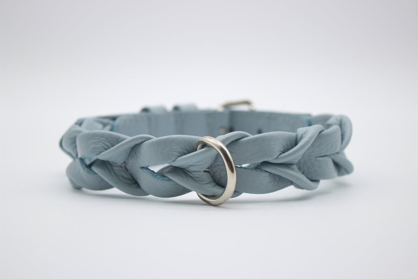 Vollgeflochten Halsband Hellblau