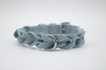 FinestPaw_Halsband_Vollgeflochten_hellblau_xs_silber_back