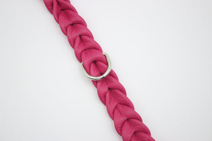 FinestPaw_Halsband_Vollgeflochten_pink_all_silber_dring