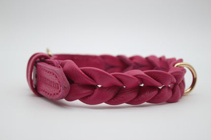 FinestPaw_Halsband_Vollgeflochten_pink_m_all_side