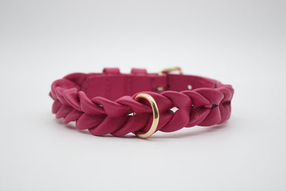 FinestPaw_Halsband_Vollgeflochten_pink_m_gold_back