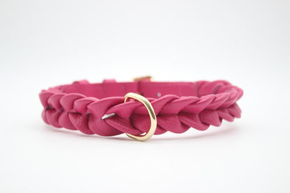 FinestPaw_Halsband_Vollgeflochten_pink_xxl_gold_back