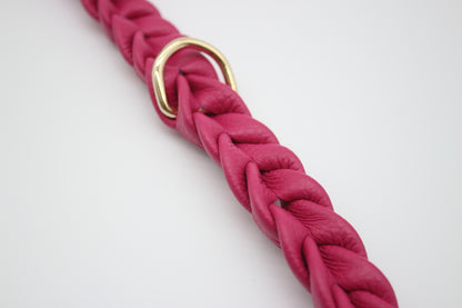 FinestPaw_Halsband_Vollgeflochten_pink_xxl_gold_dring