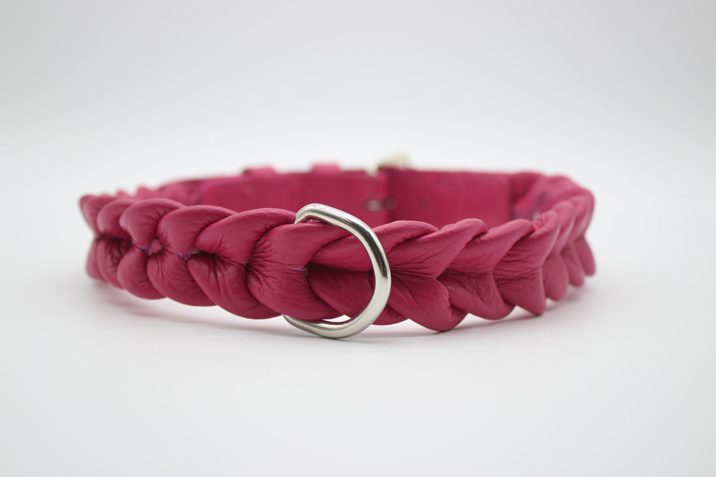 FinestPaw_Halsband_Vollgeflochten_pink_xxl_silber_back