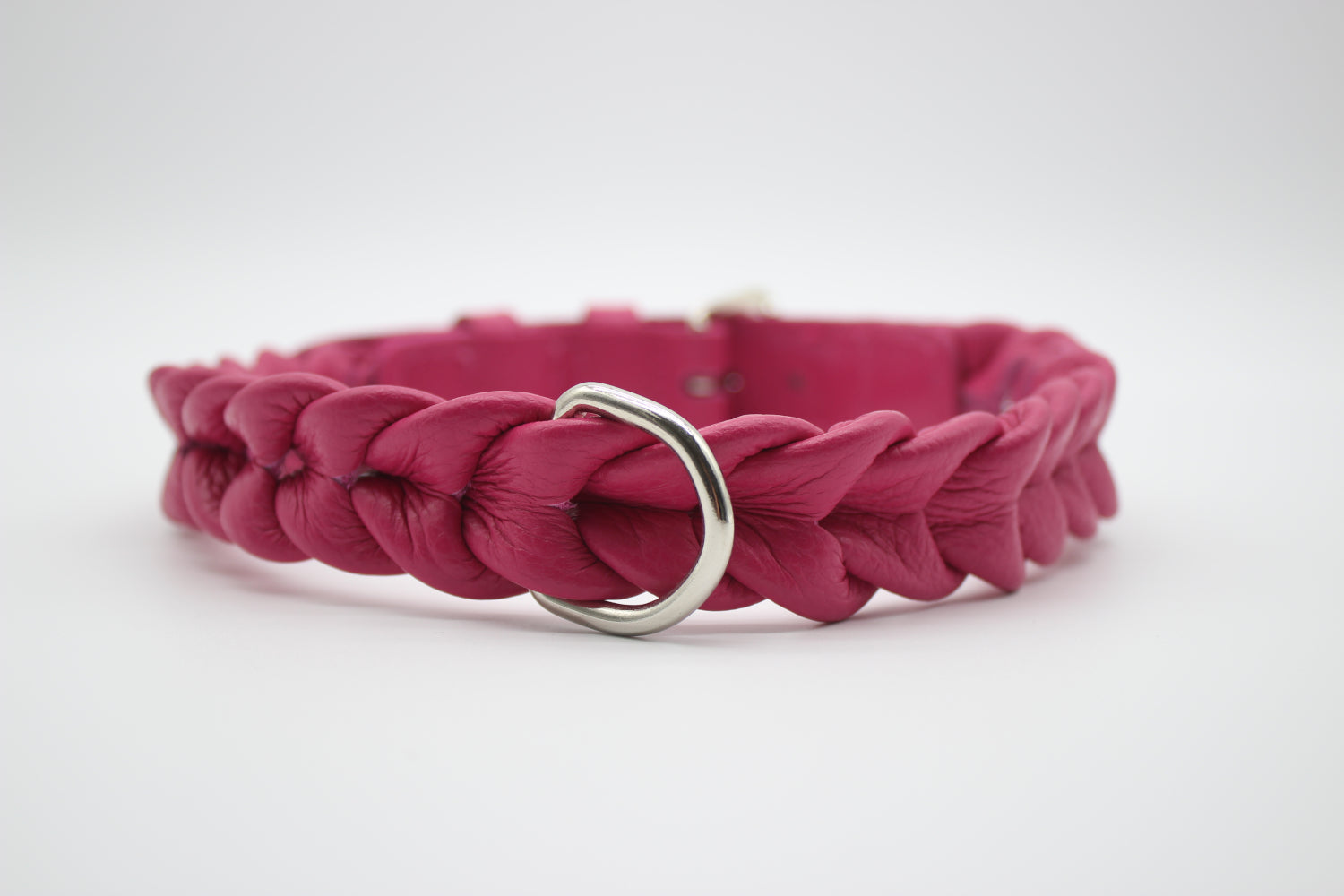 FinestPaw_Halsband_Vollgeflochten_pink_xxl_silber_back