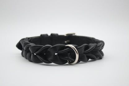 FinestPaw_Halsband_Vollgeflochten_schwarz_m_silber_back