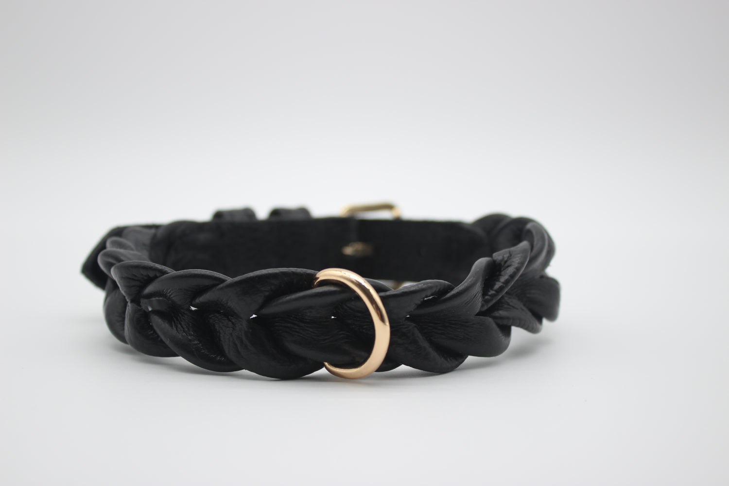 FinestPaw_Halsband_Vollgeflochten_schwarz_xs_gold_back