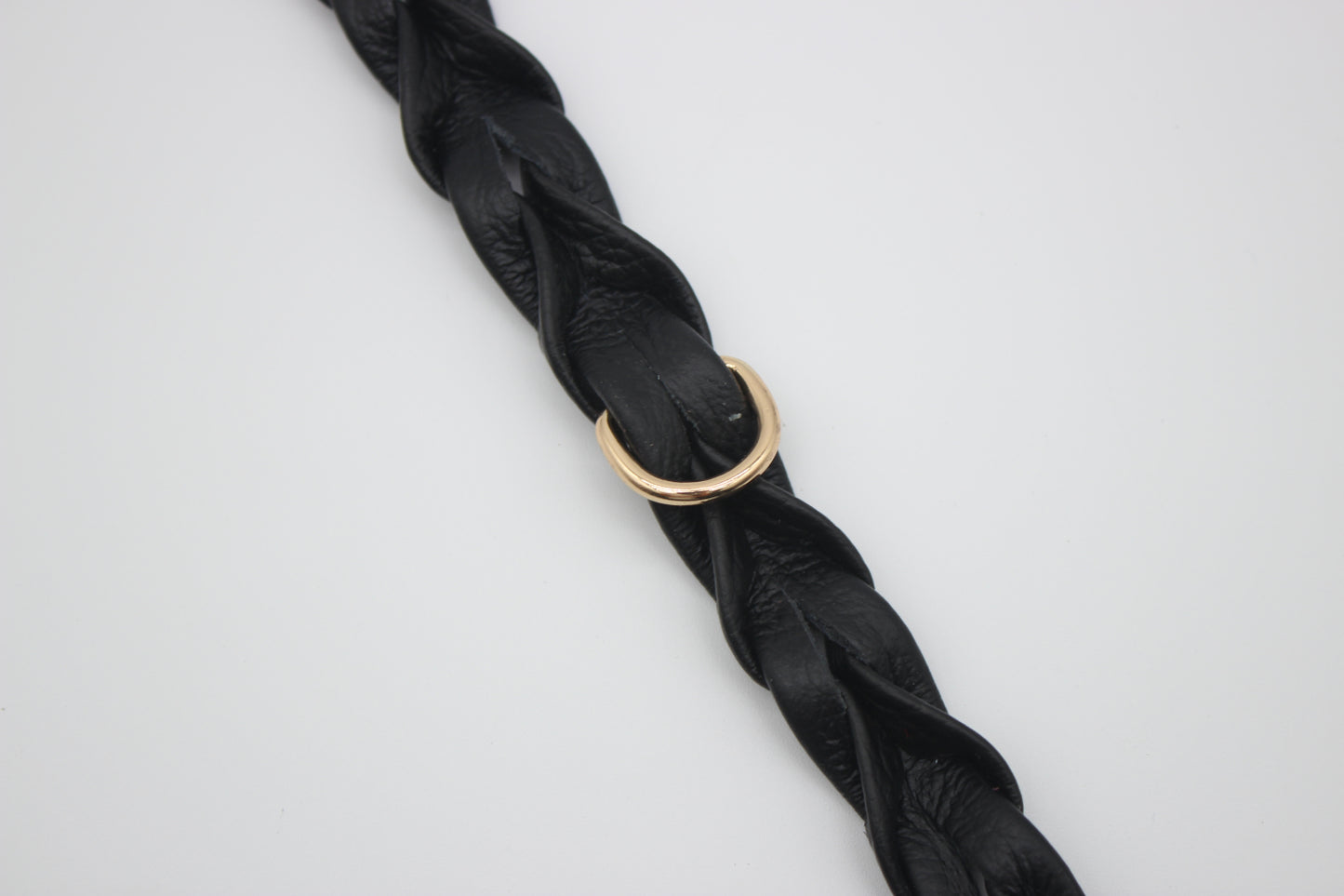FinestPaw_Halsband_Vollgeflochten_schwarz_xs_gold_dring