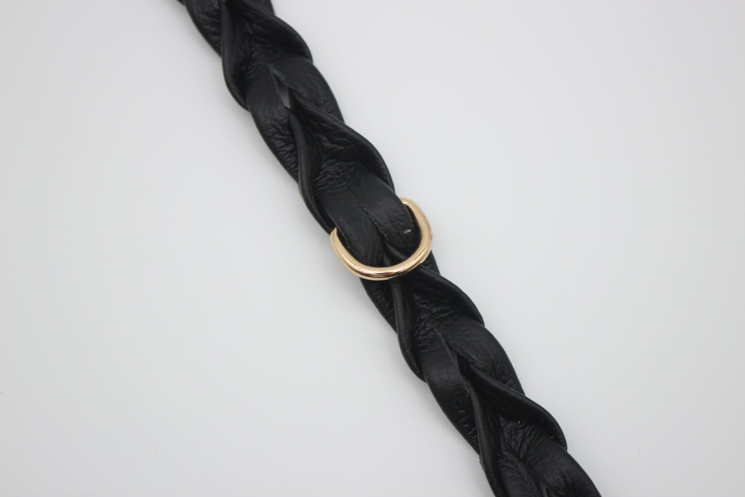 FinestPaw_Halsband_Vollgeflochten_schwarz_xs_gold_dring