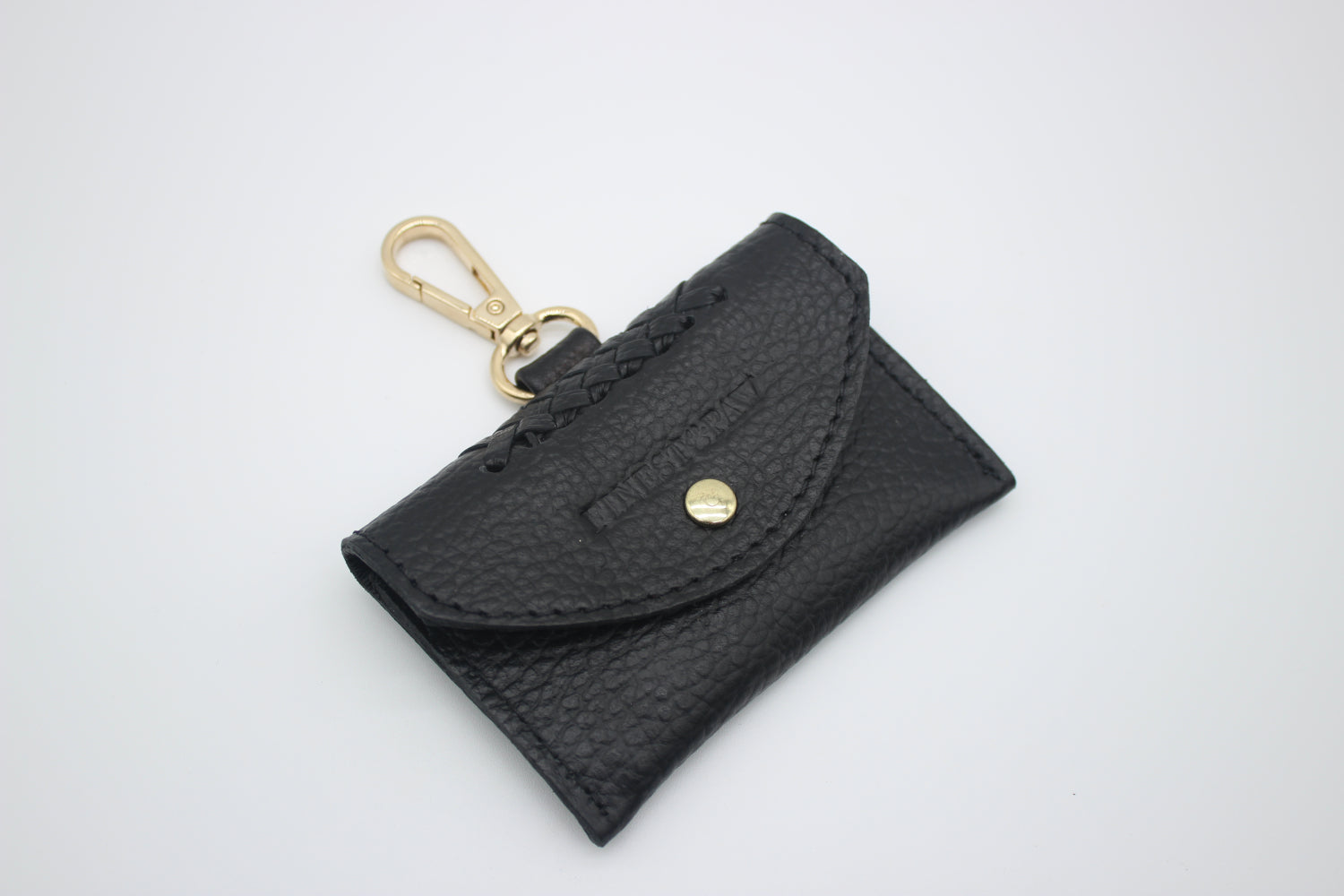 FinestPaw_Hundetuetenhalter_Flechtkunst_Slim_schwarz_gold_oben