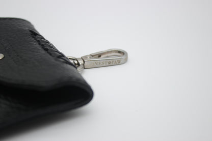 FinestPaw_Hundetuetenhalter_Flechtkunst_Slim_schwarz_silber_haken