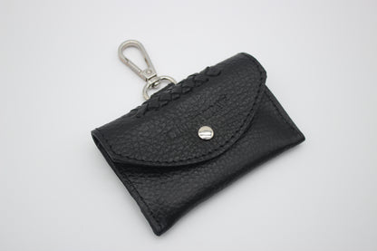 FinestPaw_Hundetuetenhalter_Flechtkunst_Slim_schwarz_silber_oben