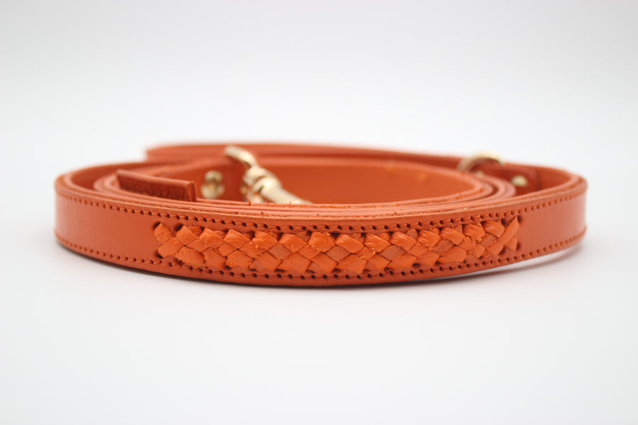 FinestPaw_Leine_Flechtkunst_Fuehrleine_papaya_all_2.0cm_all_logo