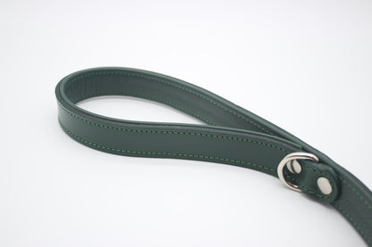 FinestPaw_Leine_Flechtkunst_Kurzleine_fichte_all_2.5cm_silber_handschlaufe