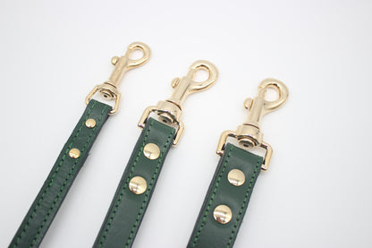 FinestPaw_Leine_Flechtkunst_Kurzleine_fichte_all_all_gold_3karabiner