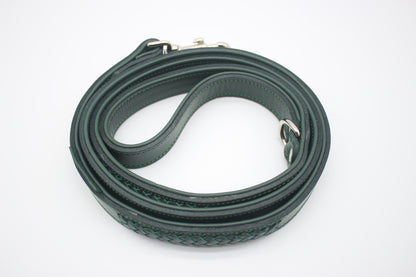 FinestPaw_Leine_Flechtkunst_Kurzleine_fichte_all_all_silber_oben