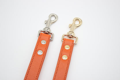 FinestPaw_Leine_Flechtkunst_Kurzleine_papaya_all_all_all_goldsilber