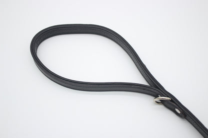 FinestPaw_Leine_Flechtkunst_Kurzleine_schwarz_all_2.0cm_silber_handschlaufe