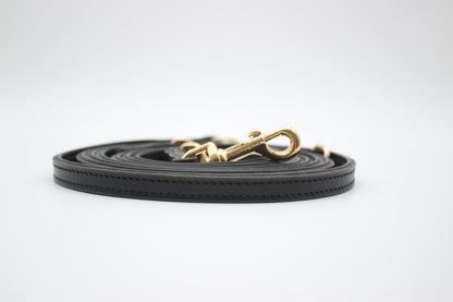 FinestPaw_Leine_Klassik_Premium_Fuehrleine_schwarz_all_1.0cm_gold_logo