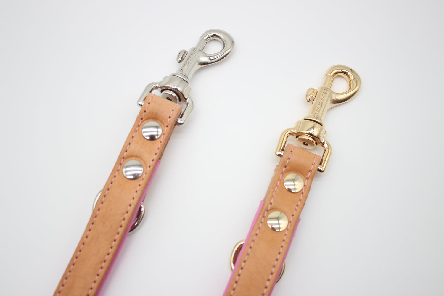 FinestPaw_Leine_Soft_Komfort_Fuehrleine_beige-rosa_all_all_all_2karabiner