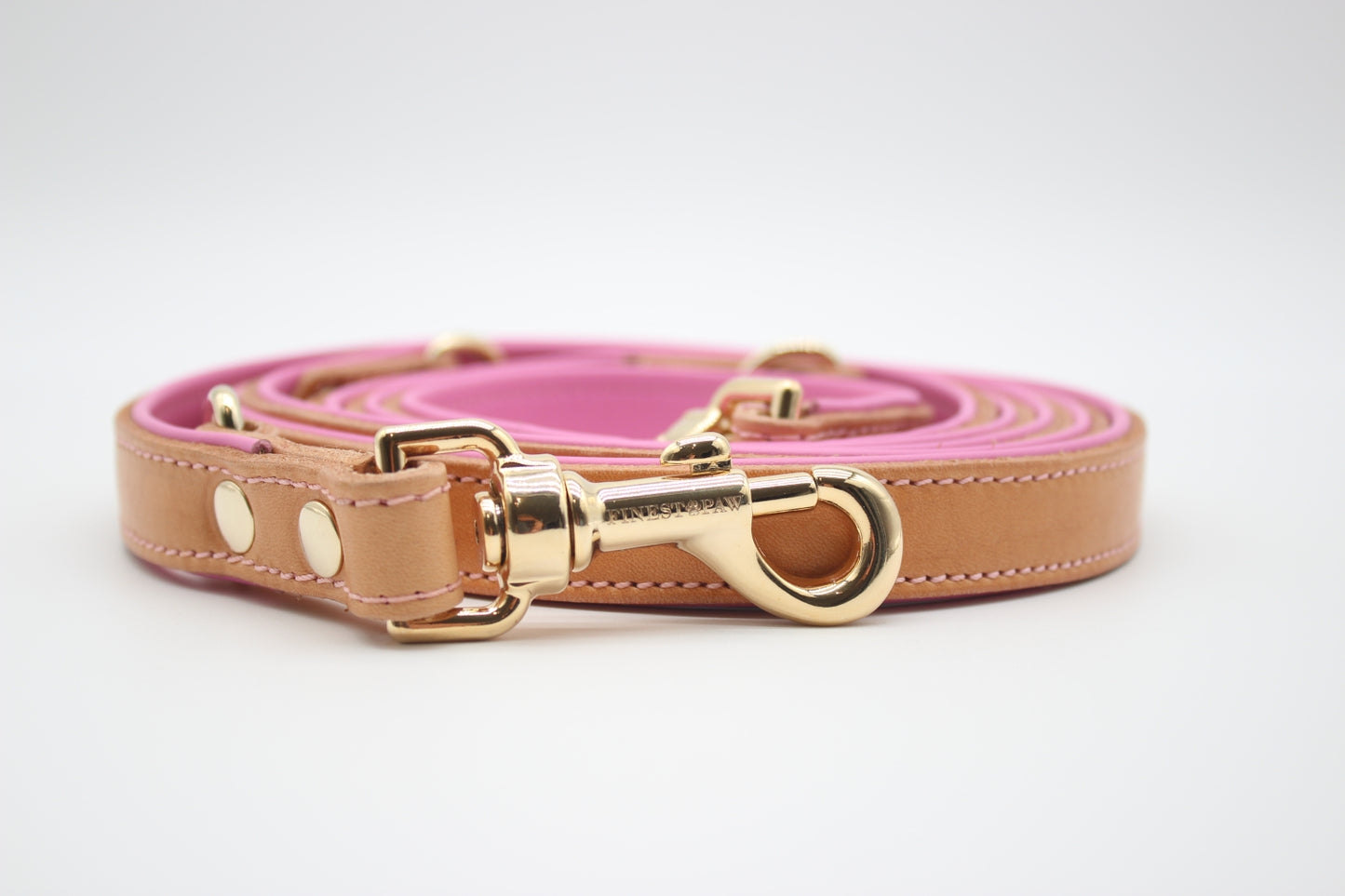FinestPaw_Leine_Soft_Komfort_Fuehrleine_beige-rosa_all_all_gold_front