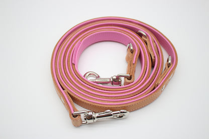 FinestPaw_Leine_Soft_Komfort_Fuehrleine_beige-rosa_all_all_silber_gerollt