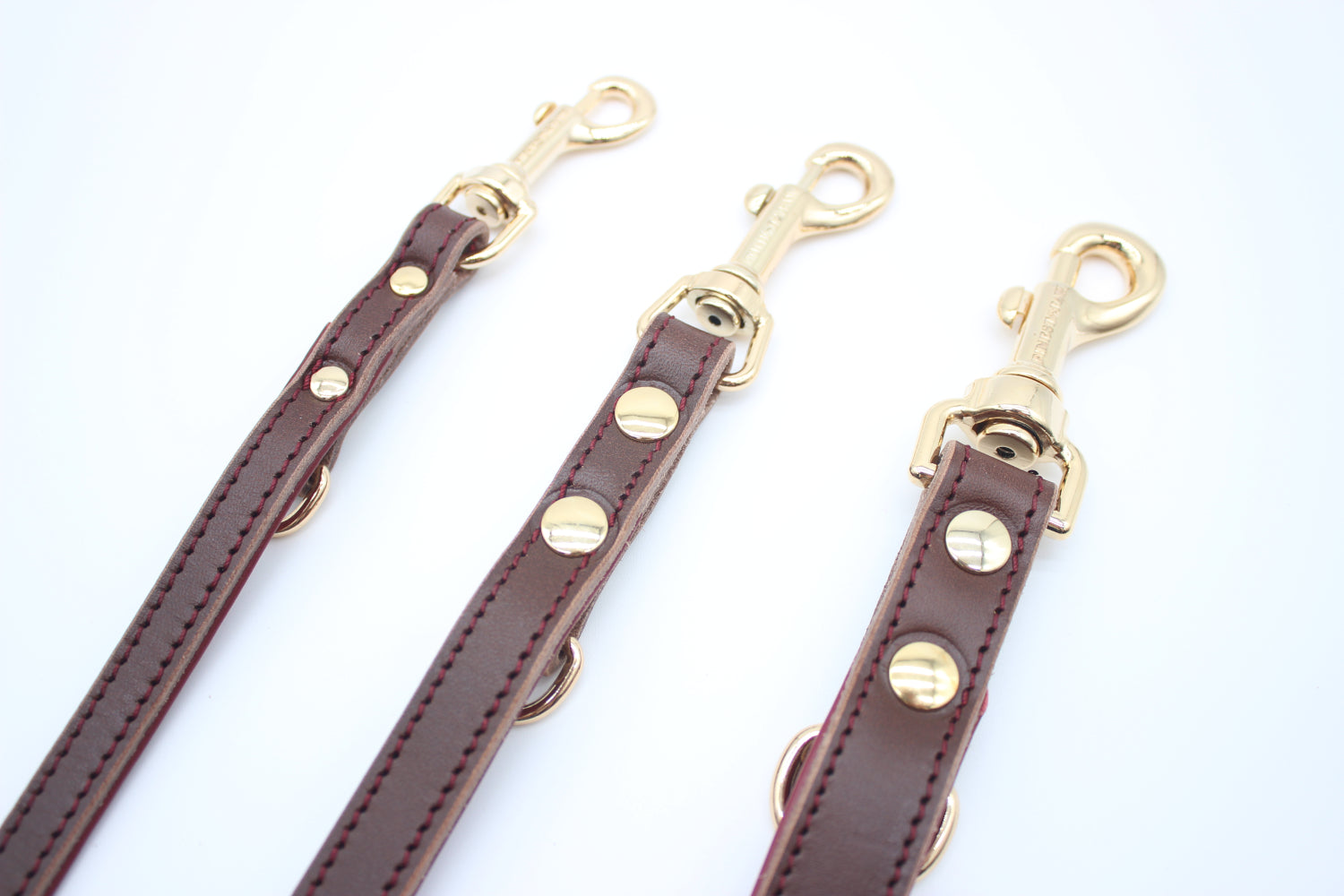 FinestPaw_Leine_Soft_Komfort_Fuehrleine_braun-bordeaux_all_all_gold_3karabiner